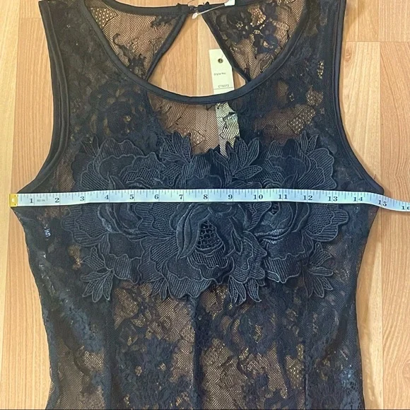 💗LOVE NATION💗-BLACK LACE BODYSUIT - Picture 7 of 10